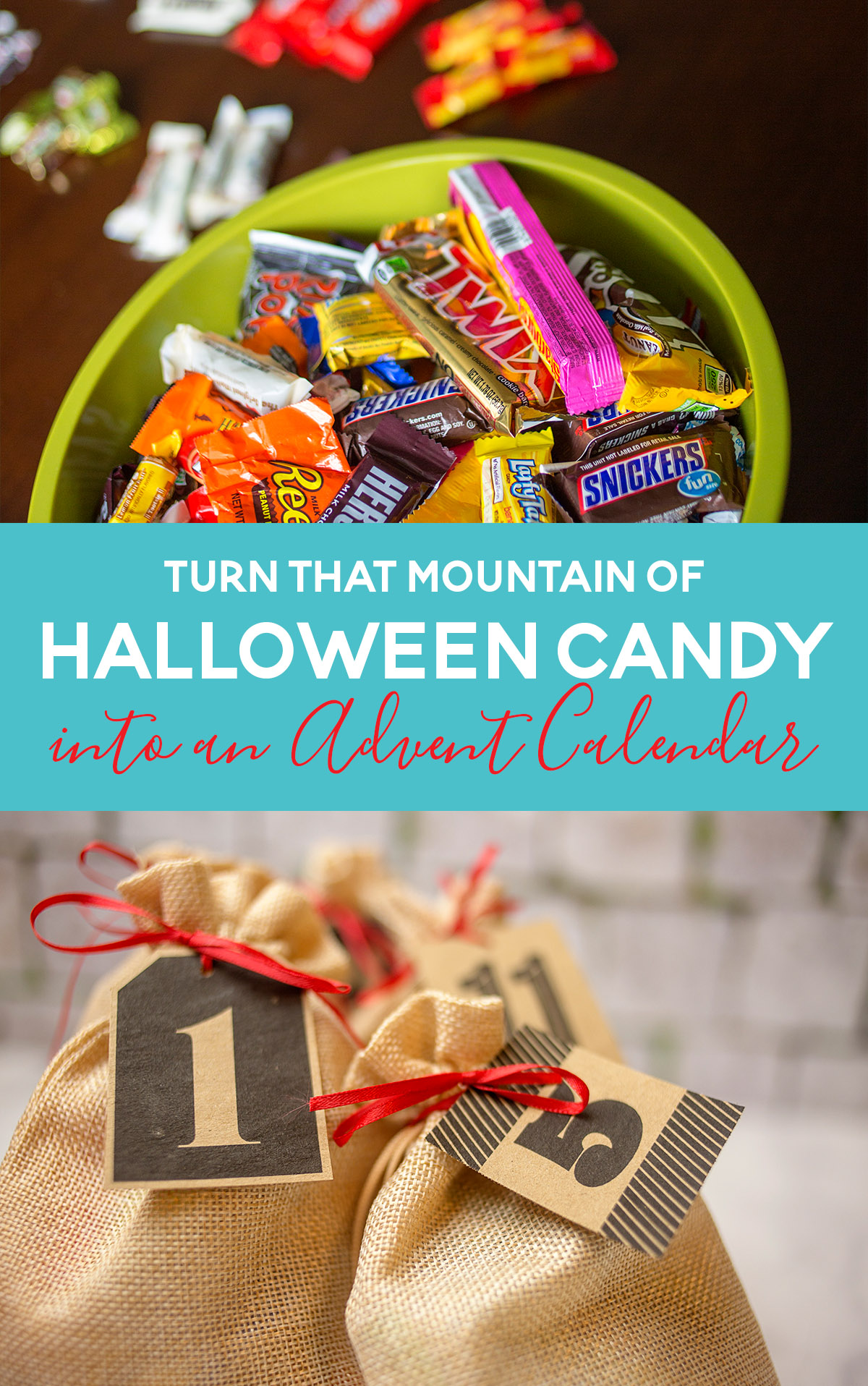 Using Up Your Halloween Candy DIY Advent Calendar Sara Luke Creative